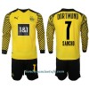 Conjunto (Camiseta+Pantalón Corto) Manga Larga Borussia Dortmund Sancho 7 Primera Equipación 2021/22 - Niño